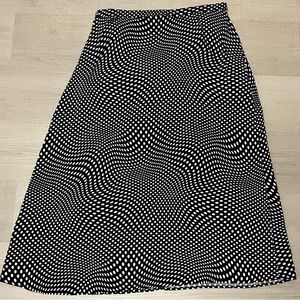 For Love & Lemons Black White Midi Skirt Spot 1X